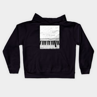 White Box Series Piano Kids Hoodie